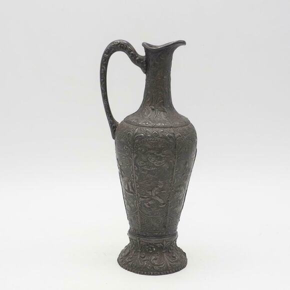 Vintage Crescent Silver Mfg Tripple Triple Silver Plate Vase Ewer